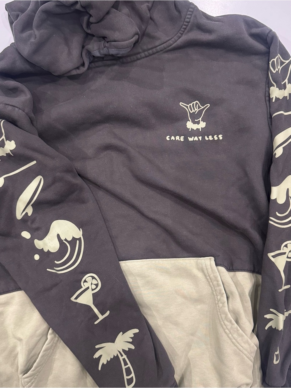Care way less, Notice the Reckless Hoodie. Medium